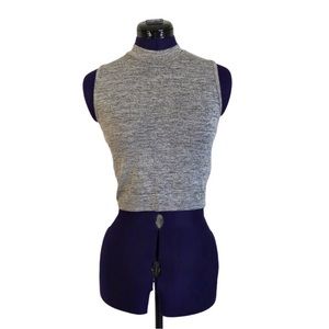 Teenbell Gray Short Sleeve Crop Top